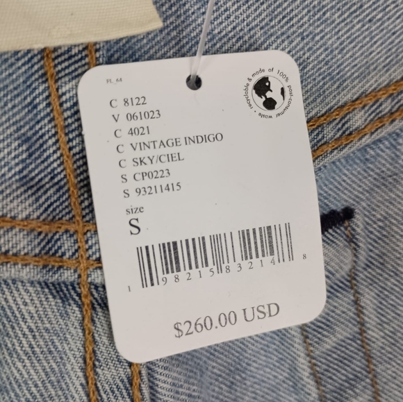 NWT Free People X Tricia Fix One-O-A-Kind Collection Jeans Size Small  $260 - Picture 8 of 10